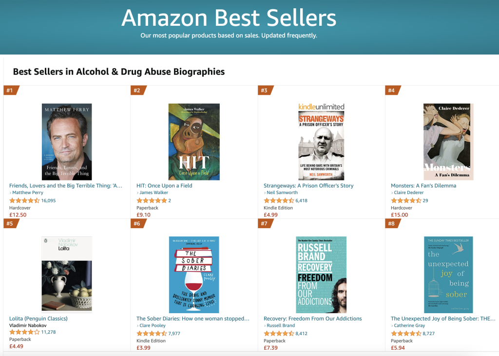 HIT: Once Upon a Field by James Walker made the Amazon UK best-seller list in multiple categories.